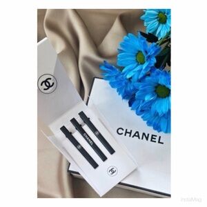 NEW Chanel Hair Clip Black Hairpin Black Trio Set